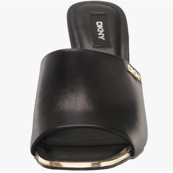 NEW DKNY Womens Bronx Open Toe Fashion Pump Heeled Sandal Black Sz 7.5 - Picture 5 of 12